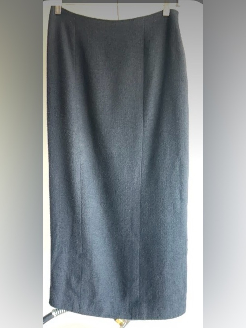 VIntage CHANEL Long Black Boucle Maxi Skirt